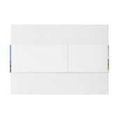 Tropical Palm Tree Florida Beach Wedding Einladungsbanderole (Rückseitenbeispiel)