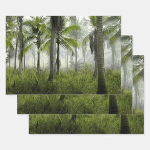 Tropical Palm Tree Forest Geschenkpapier Set