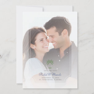 Tropical Palm Tree Foto Wedding Save the Date