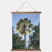 Tropical Palm Tree Fotografic Botanical Wandteppich Mit Holzrahmen (Vorderseite)
