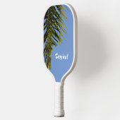 Tropical Palm Tree Fronds Sky Blue individuell anp Pickleball Schläger (Links)