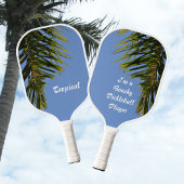 Tropical Palm Tree Fronds Sky Blue individuell anp Pickleball Schläger