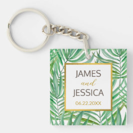 Tropical Palm Tree Gastgeschenk Hochzeit Acrylic S Schlüsselanhänger