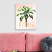 Tropical Palm Tree Gold Glitzer Traum Leinwanddruck (Insitu (Wohnzimmer))