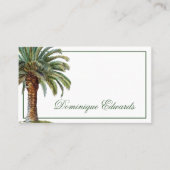 Tropical Palm Tree Green Chic Beruflich Visitenkarte (Vorderseite)