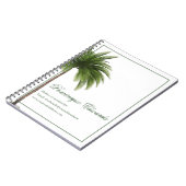 Tropical Palm Tree Green Stilvoll Beruflich Notizblock (Linke Seite)