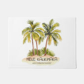 Tropical Palm Tree Hawaiian Mele Kalikimaka Fußmatte (Vorderseite)