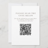 Tropical Palm Tree Hochzeit in Urlaubsort QR Code Save The Date (Rückseite)