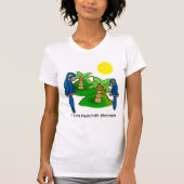 Tropical Palm Tree Hyacinth Macaw Art Tee Shirt (Vorderseite)