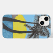 Tropical Palm Tree iPhone Case (Rückseite (Horizontal))