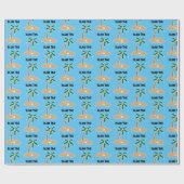 Tropical Palm Tree Island Entdecken Sie Cartoon De Geschenkpapier (Flach)