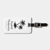 Tropical Palm Tree Island Travel Gepäckanhänger (Vorderseite horizontal)