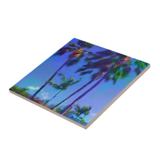 Tropical Palm Tree Keramik Tile Fliese (Seite)