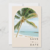 Tropical Palm Tree Key West Beach Hochzeit Save The Date (Vorderseite)