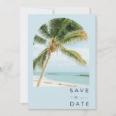 Tropical Palm Tree Key West Beach Hochzeit Save The Date (Vorderseite)