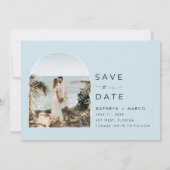 Tropical Palm Tree Key West Beach Hochzeit Save The Date (Rückseite)