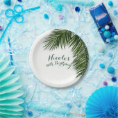 Tropical Palm Tree Leaf Elegante Sommerhochzeit Pappteller (Party)
