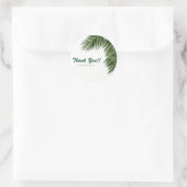 Tropical Palm Tree Leaf Eleganter Sommer Gefallen  Runder Aufkleber (Tasche)