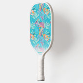 Tropical Palm Tree Leaf Muster Individuelle Name T Pickleball Schläger (Links)