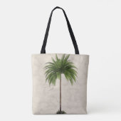 Tropical Palm Tree Marble Champagne Elegante Tasche (Rückseite)