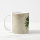 Tropical Palm Tree Marbled Chic Monogram Kaffeetasse (Links)