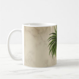 Tropical Palm Tree Marbled Chic Monogram Kaffeetasse