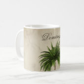 Tropical Palm Tree Marbled Chic Personal Kaffeetasse (Vorderseite Links)