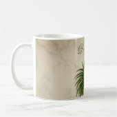 Tropical Palm Tree Marbled Chic Personal Kaffeetasse (Links)