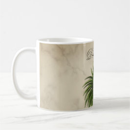 Tropical Palm Tree Marbled Chic Personal Kaffeetasse