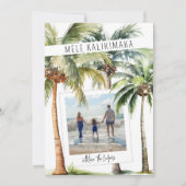 Tropical Palm Tree Mele kalikimaka Weihnachten (Vorderseite)