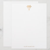 Tropical Palm Tree Modern Briefbogen (Vorne/Hinten)