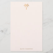 Tropical Palm Tree Modern Briefpapier (Vorderseite)