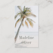 Tropical Palm Tree Modern QR Code Visitenkarte (Vorderseite)