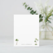 Tropical Palm Tree Name Stationery (Stehend Vorderseite)