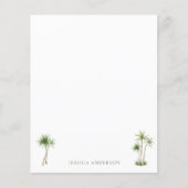 Tropical Palm Tree Name Stationery (Vorderseite)