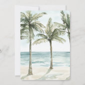 Tropical Palm Tree Ocean Beach Geburtstag Einladung (Rückseite)