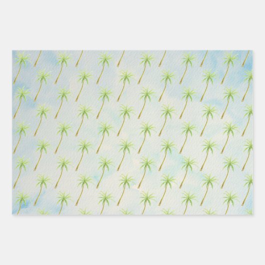 Tropical Palm Tree Ocean Beach Geschenkpapier Set (Vorderseite 3)