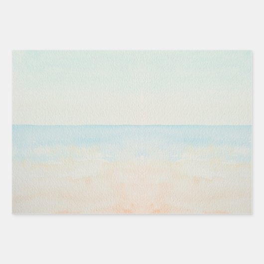 Tropical Palm Tree Ocean Beach Geschenkpapier Set (Vorderseite)