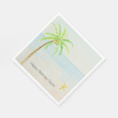 Tropical Palm Tree Ocean Beach Serviette (Ecke)