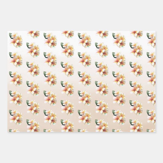 Tropical Palm Tree Ombre Geschenkpapier Set (Vorderseite 3)