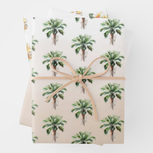 Tropical Palm Tree Ombre Geschenkpapier Set (Beispiel)