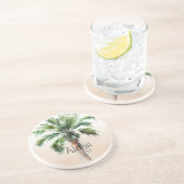 Tropical Palm Tree Ombre Getränkeuntersetzer (Seite)