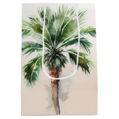 Tropical Palm Tree Ombre Mittlere Geschenktüte (Rückseite)