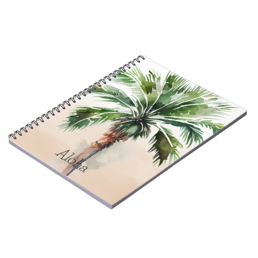 Tropical Palm Tree Ombre Notizblock (Linke Seite)