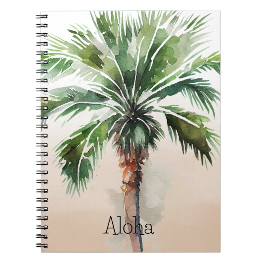 Tropical Palm Tree Ombre Notizblock (Vorderseite)