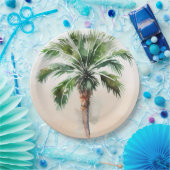 Tropical Palm Tree Ombre Pappteller (Party)