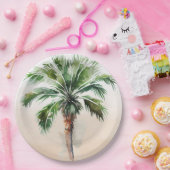 Tropical Palm Tree Ombre Pappteller (Party)
