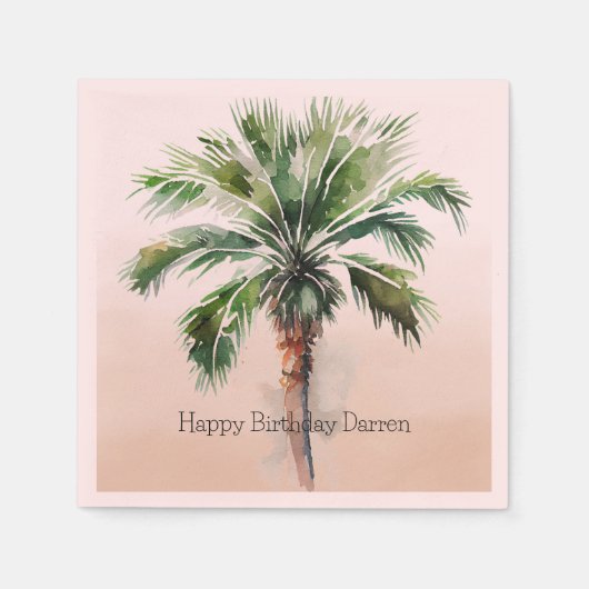 Tropical Palm Tree Ombre Serviette (Vorderseite)