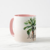 Tropical Palm Tree Ombre Tasse (Vorderseite Links)