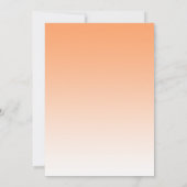Tropical Palm Tree Orange Beach Wedding Einladung (Rückseite)